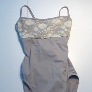 Gray Lace Leotard